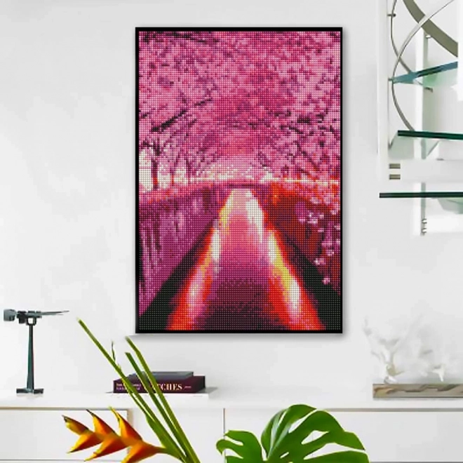 Diamantmalerei – Kirschblütenallee 30 × 40 cm