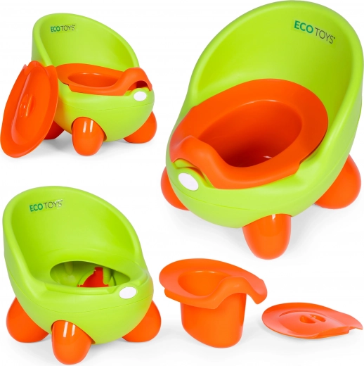 ECOTOYS Töpfchen für Kinder mit herausnehmbarer grüner Einlage