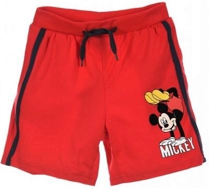 Rote Baumwoll-Bermudashorts mit Mickey
