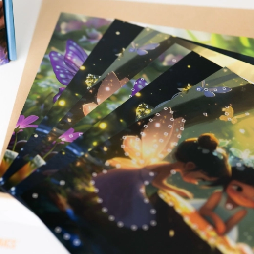 Glitzernde Mosaike mit Feenmotiven