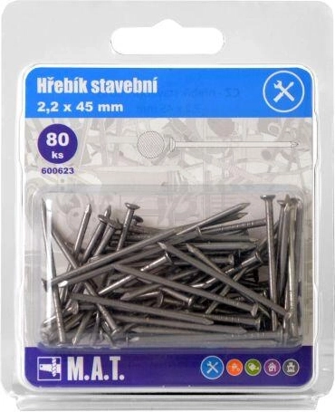 Bau-Nägel 45 × 2,2 mm, 80 Stk.