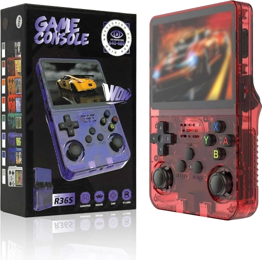 Tragbare Retro-Spielkonsole Renew Force R36S rot 64 GB (ArkOS 2.0) - 1 Stück