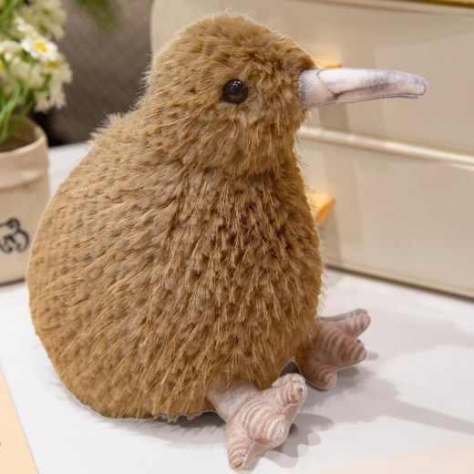 Plüschvogel Kiwi 17 cm – hellbrauner Kuschelfreund und Deko