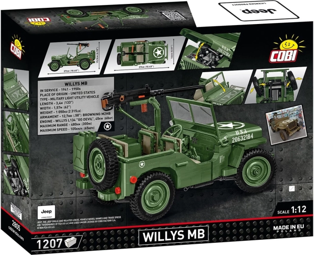 Ikonischer Jeep Willys MB im Maßstab 1:12
