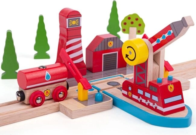 Holzset Rettungsteams Bigjigs Rail Feuerwehr