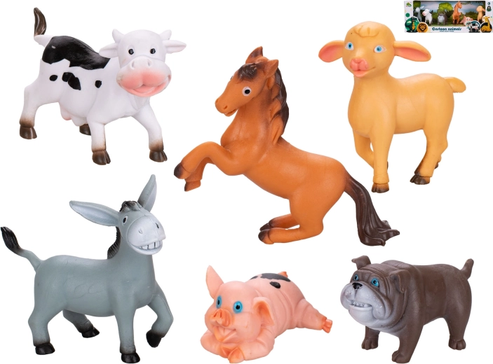Farmtiere-Set 7–10 cm, 6 Stück in der Schachtel