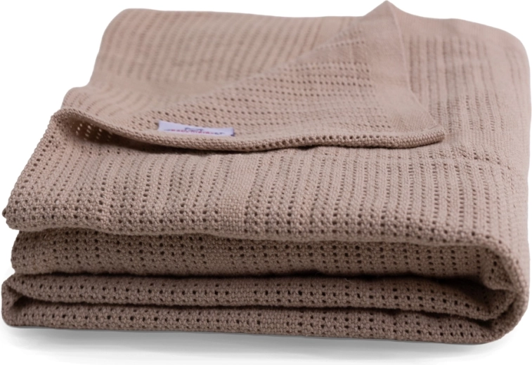 BabyMatex Baumwoll-Strickdecke Sisi beige 75 × 100 cm