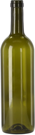 Olivgrüne Glasflasche für Wein 0,75 l (Packung mit 8 Stück)