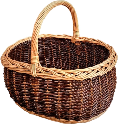 Großer lackierter Weidenkorb fürs Auto 45 × 35 × 40 cm