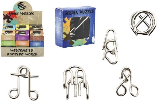 Metall-Knobelspiel Mix in Schachtel 5 × 5 cm