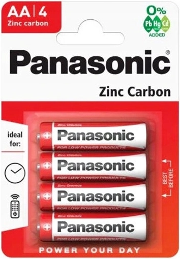 AA-Batteriesatz PANASONIC Red R6, 1,5 V, 4 Stk.
