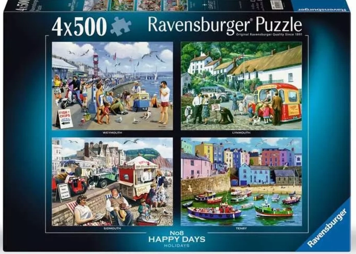 Ravensburger Puzzle Happy Days: Urlaub 4×500 Teile