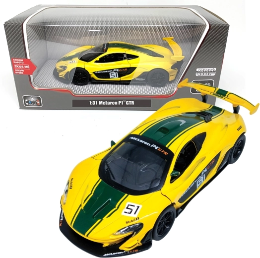 Metallmodellauto McLaren P1 GTR 1:31 mit Licht und Sound