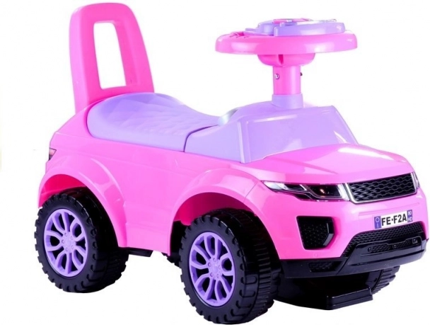 Kinder-Rutschauto mit Geräuschen und Licht – rosa