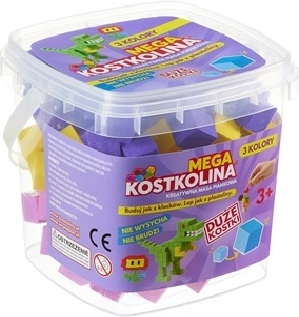 Mega Knetmasse lila mit 3 Farben im Eimer