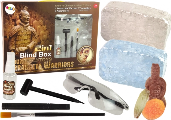 Archäologie-Set 2-in-1 – Kristalle und Schätze für Kinder
