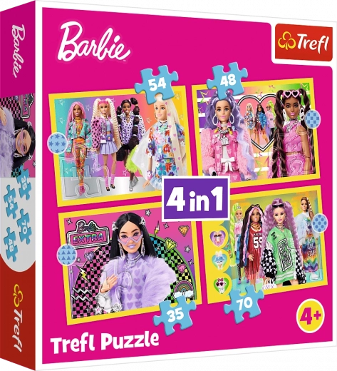Puzzle Barbie Frohe Welt 4v1
