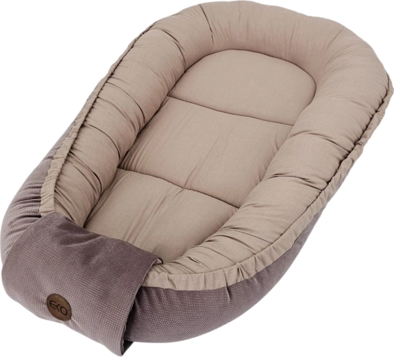EKO Baumwoll-Babynest Velvet 85 × 50 cm – Dunkelrosa