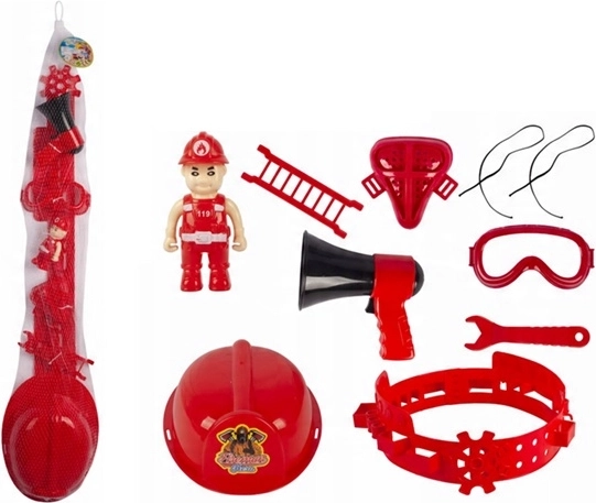 Kinder-Feuerwehr-Set mit Helm