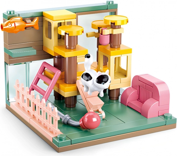 Sluban Mini Bausteinset Katzenecke