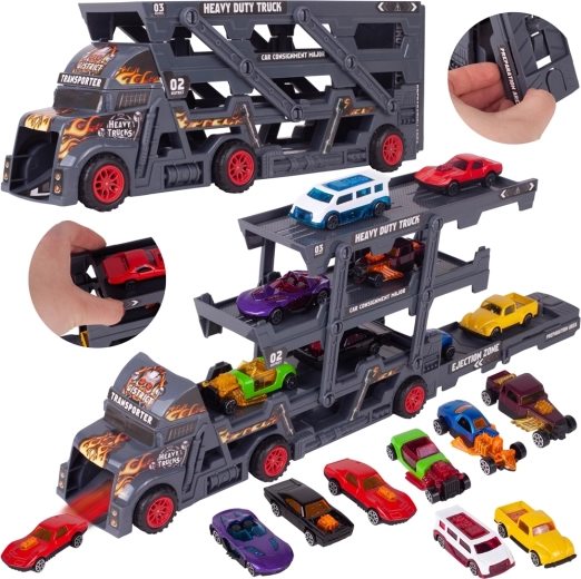 Transporter mit 8 Metallautos