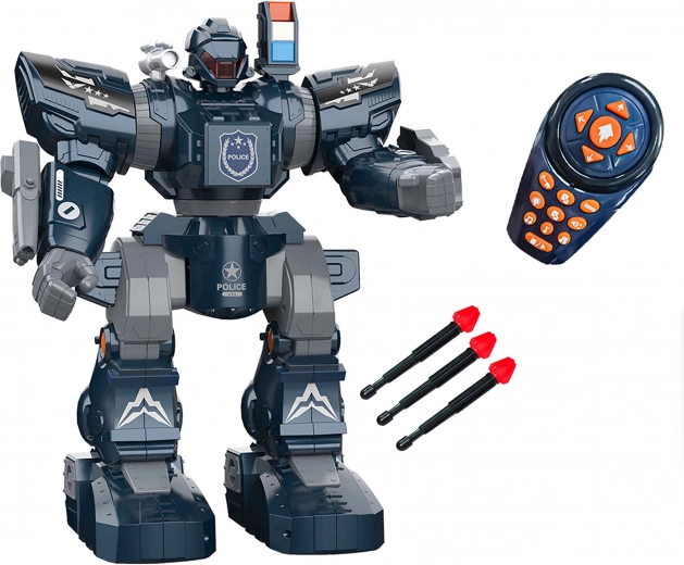 Polizei-RC-Roboter mit Schussfunktion und Effekten 38 cm