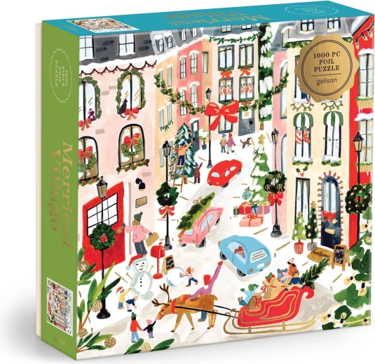 Galison Metallic-Puzzle Frohe Weihnachten, 1000 Teile