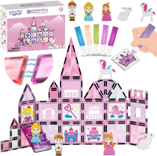 Woopie magnetische Bausteine Prinzessinnenschloss 50 Teile