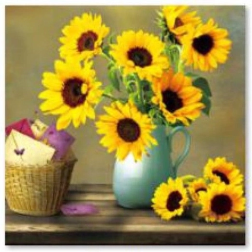 Diamantmosaik (Diamond Painting) Sonnenblumenstrauß 30 × 30 cm