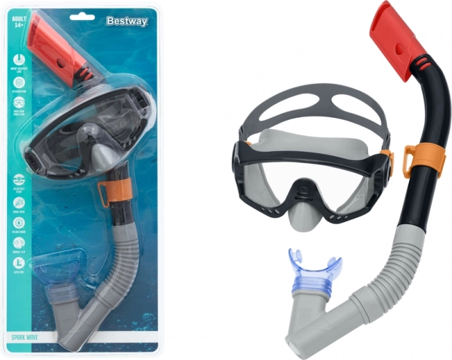 BESTWAY Schnorchelset mit Maske und Schnorchel – Schwarz