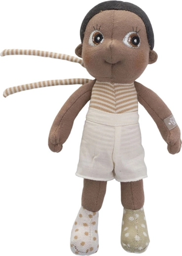 Rubens Barn EcoBuds Basil Mini – weiche Puppe aus Bio-Baumwolle, 23 cm