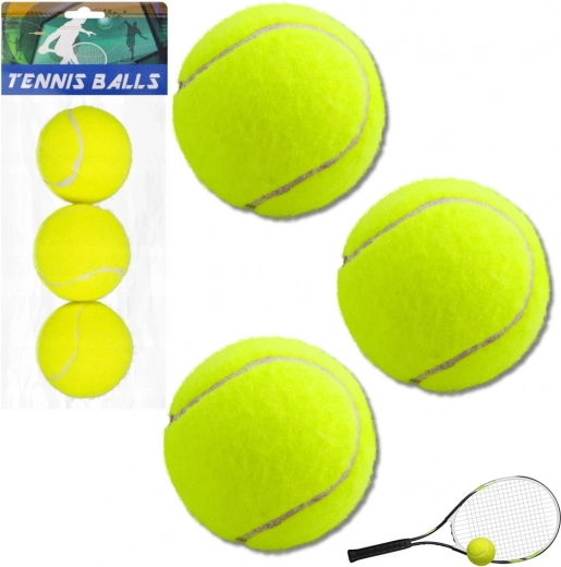 Set aus 3 gelben Tennisbällen
