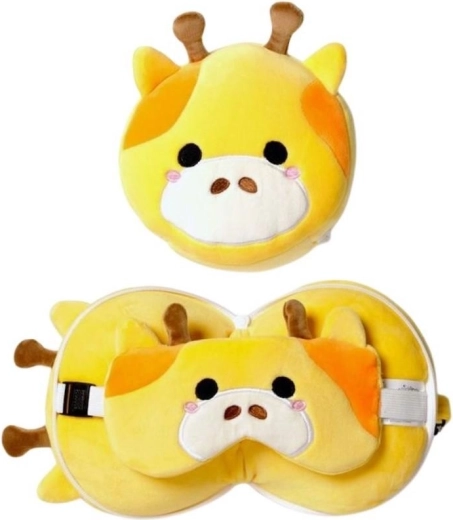 Reisekissen mit Schlafmaske Relaxeazzz Giraffe