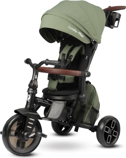 Qplay Dreirad Comfo Max 7v1 olivgrün (10–72 Monate)
