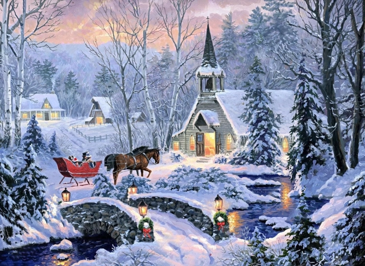 Norimpex Diamantmalerei Weihnachtliche Kutschfahrt 80 × 40 cm