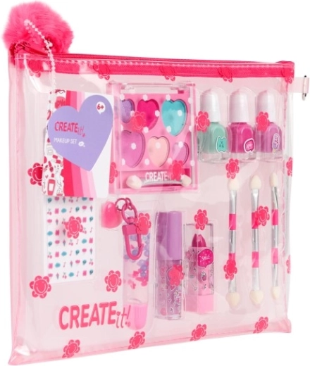 Praktisches transparentes Täschchen mit Blumen