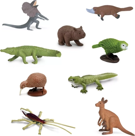 9 realistische Mini-Figuren australischer Tiere