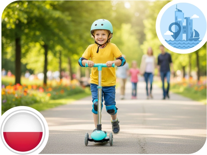 Stabile Dreirad-Konstruktion mit Balance-Lenkung