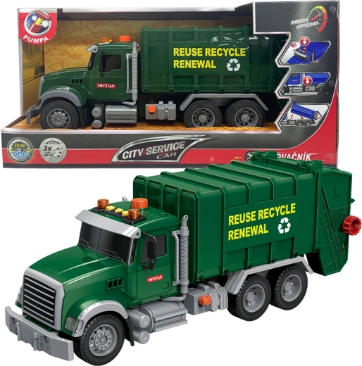 Müllauto Sparkys City Service Car, grün, 1:14