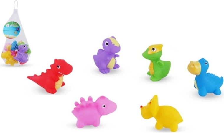 Tierchen – Bade-Dinosaurier, Quietsch-Set 6 Stk.