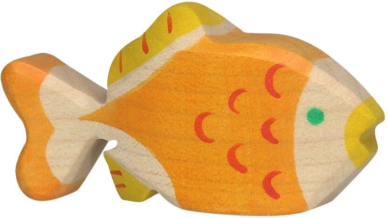 Holztiger Goldfisch - 1 Stück