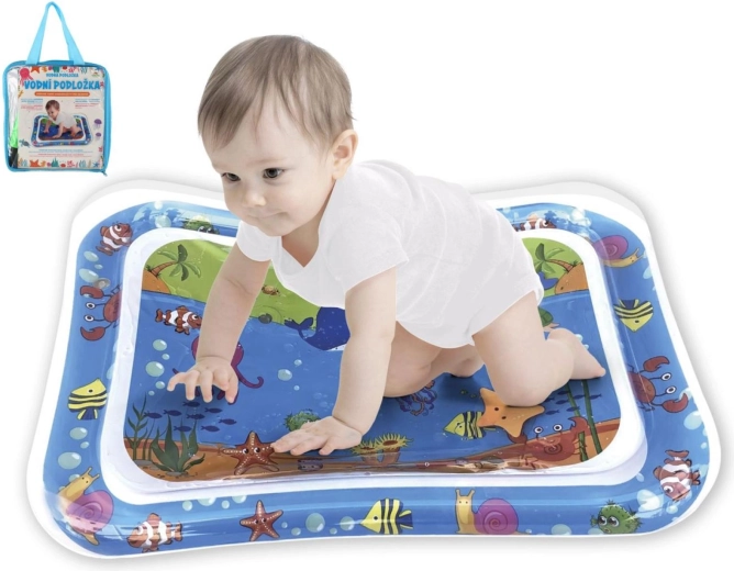 Aufblasbare Wasserspielmatte mit Meerestieren 65 × 48 cm mit Pumpe