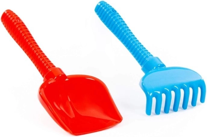 Sandspielset mit Schaufel und Rechen