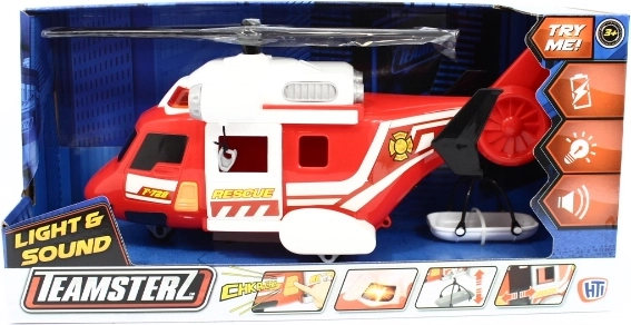 Teamsterz Feuerwehr-Rettungshubschrauber mit Licht und Geräuschen