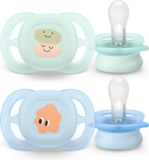 Philips AVENT UltraStart Schnuller mit Motiv 0–2 Monate, 2 Stück