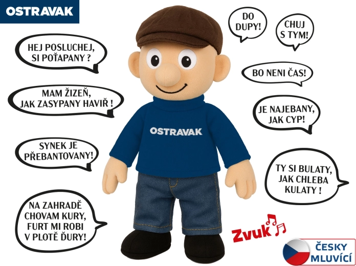 Sprechende Plüschpuppe Ostravak 32 cm