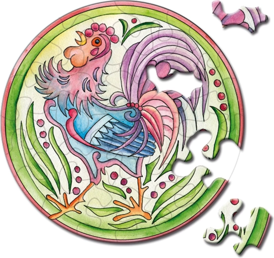 Curiosi rundes Puzzle Picoli Hahn 33 Teile