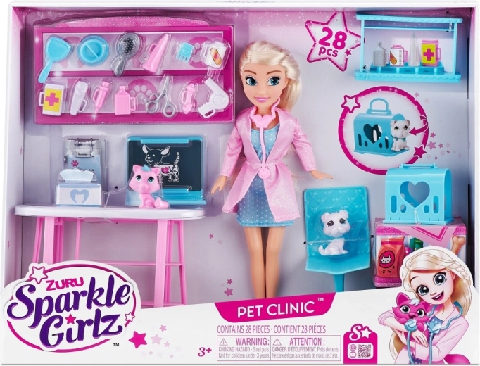 Puppe SPARKLE GIRLZ Tierarztpraxis – großes Spielset