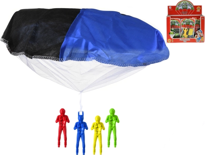 Fallschirmspringer-Spielzeug mit Fallschirm 10 cm – 4 Farben