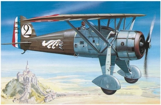 Flugzeugmodell Morane Saulnier MS 225 1:72 – 1 Stück